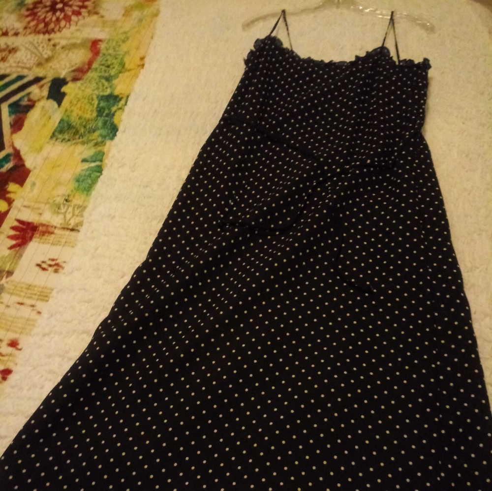Black and white polka dot dress